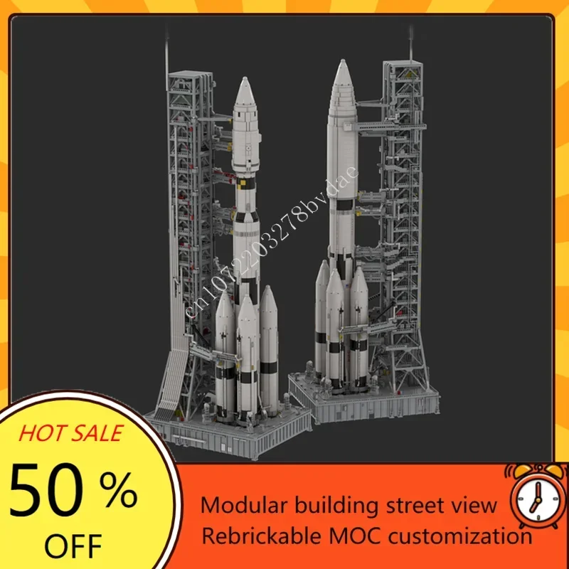 

11160PCS Saturn V MLV-25L Mobile Launcher and Launch Umbilical Tower Military MOC SpaceShip Battle Block DIY Assembly Model Gift