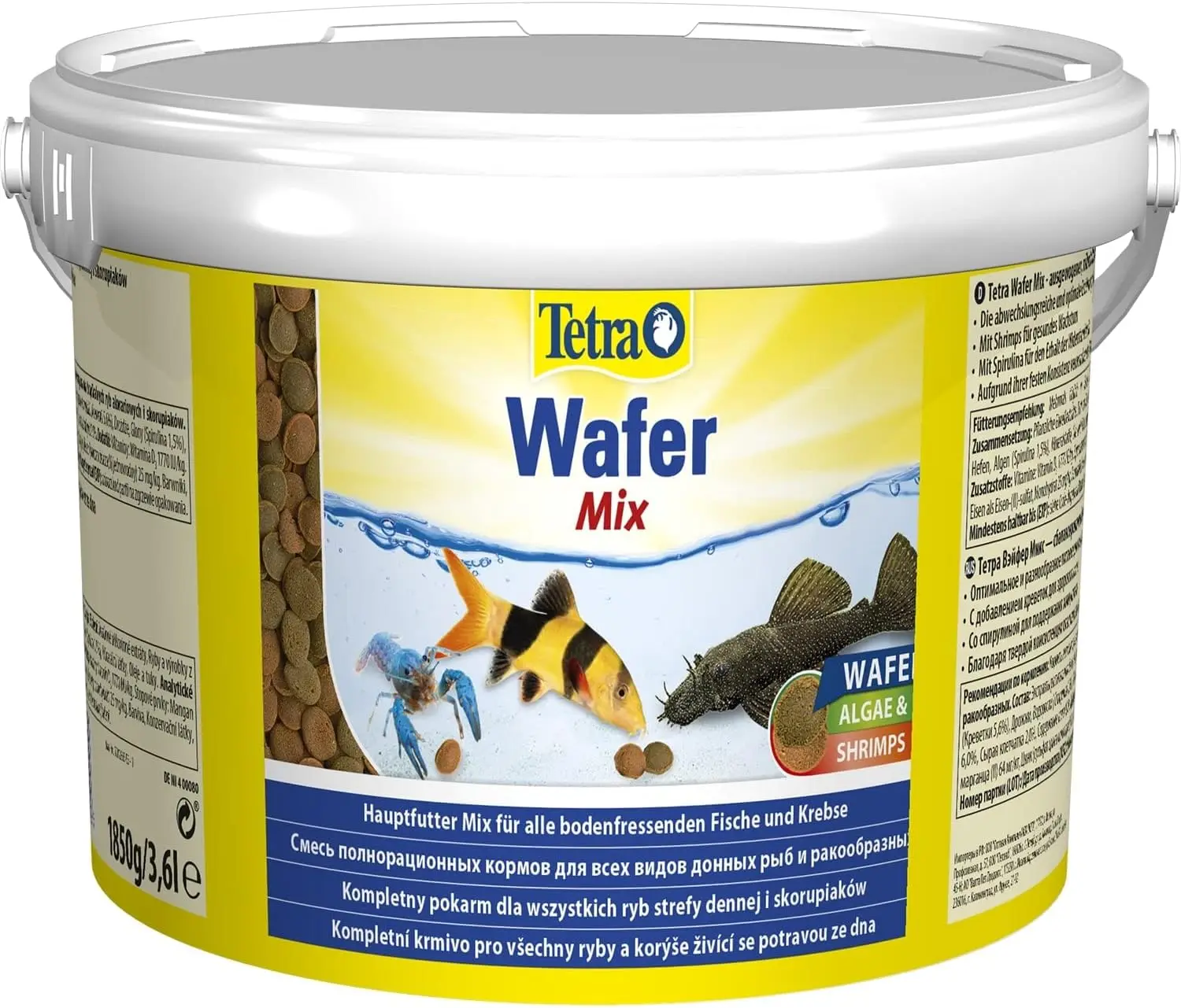 Mezcla de wafer – Alimento para todos los peces de fondo (por ejemplo, bagres) y crustáceos, para un crecimiento saludable y la