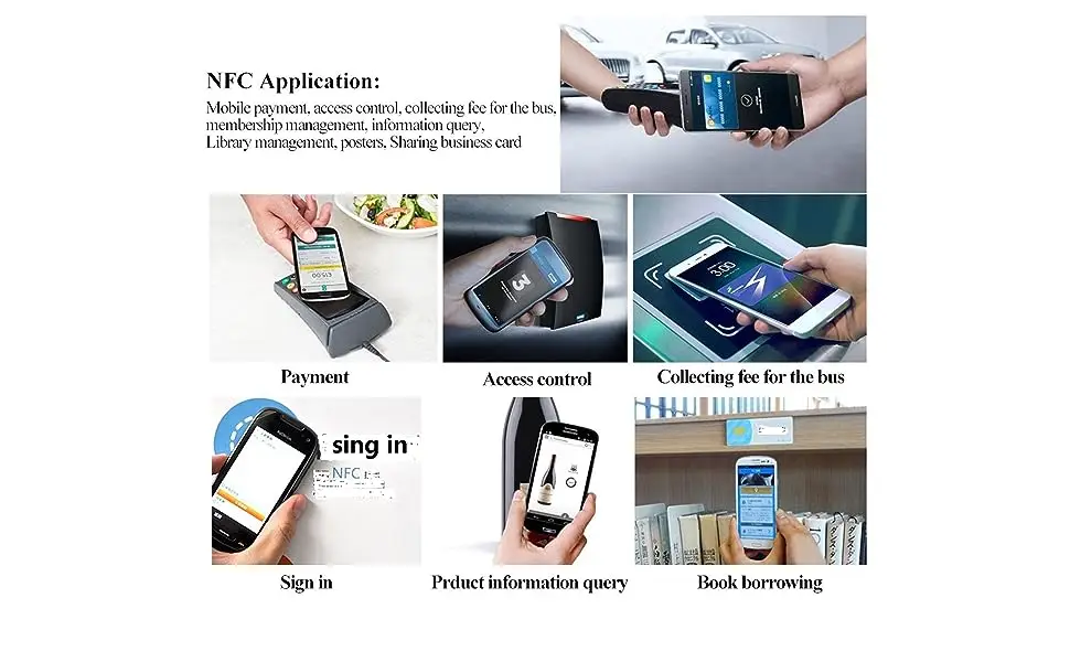 Ntag216 NFC Cards Printable NFC 216 Card 888 Bytes Memory iOS Compatible Digital Business NFC Tags for All NFC Enabled Devices