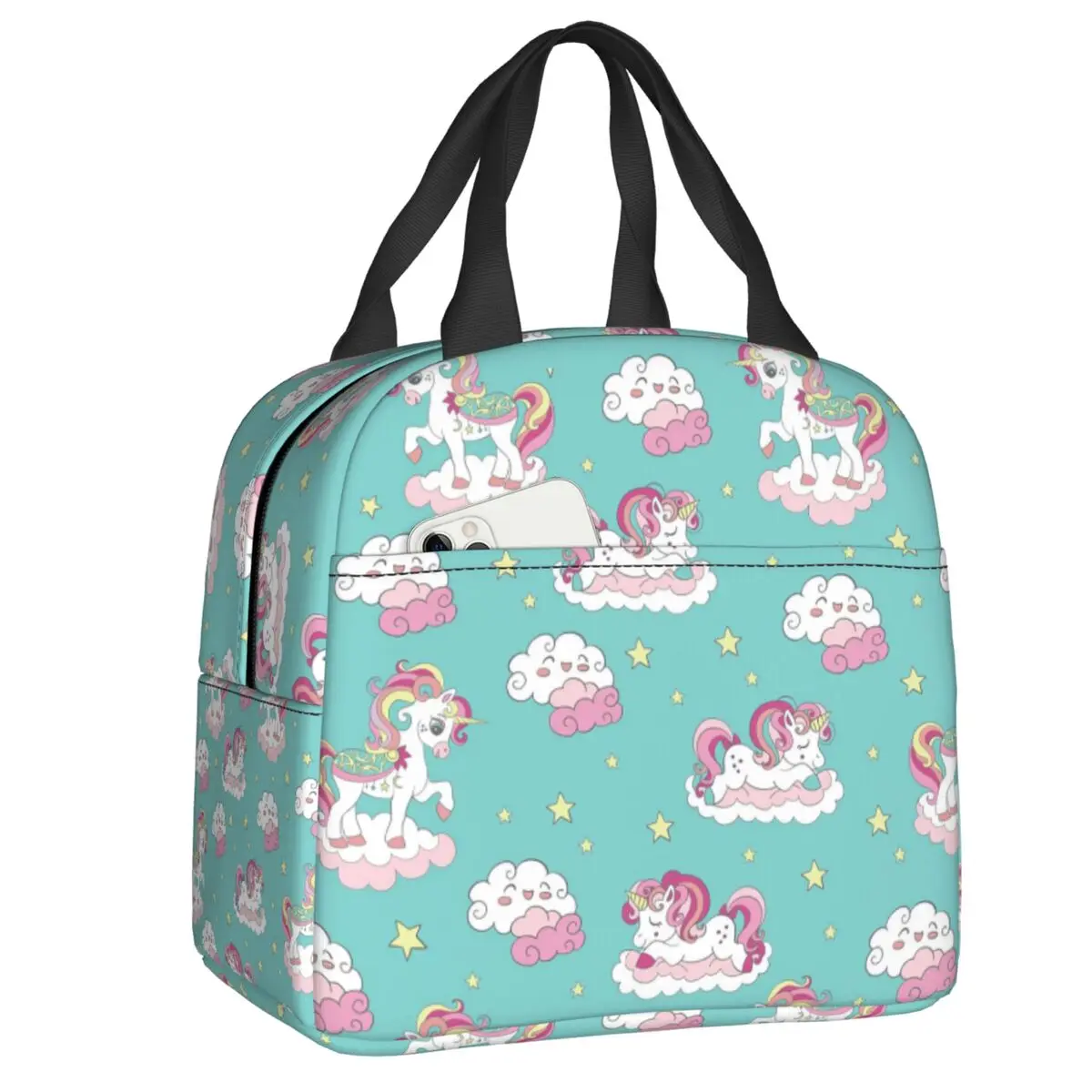 Dreaming Unicorns Lunch Bag Men Women Cooler Warm Insulated Lunch Boxes for Children School