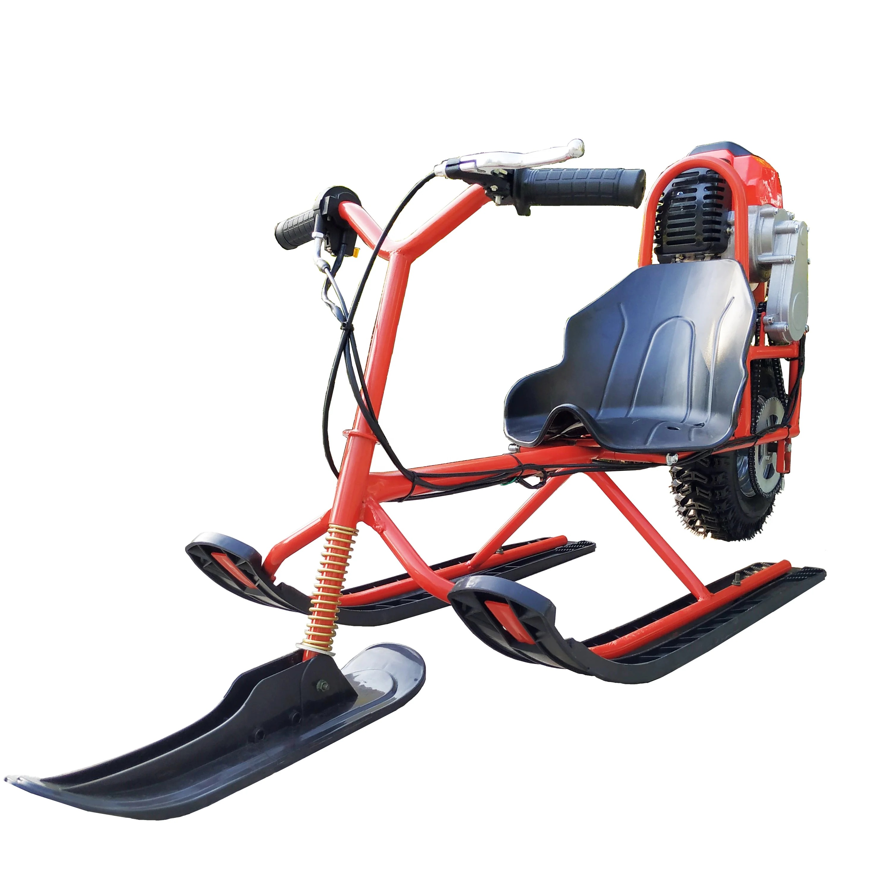 49cc /24v 300w Motosleia elétrica/guia de esqui de neve a gasolina para crianças