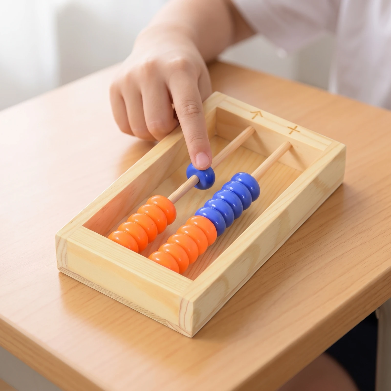 Wooden Abacus Educational Abacus Counting Frame Compact Math Tool Tactile for Children, Classroom, Home School