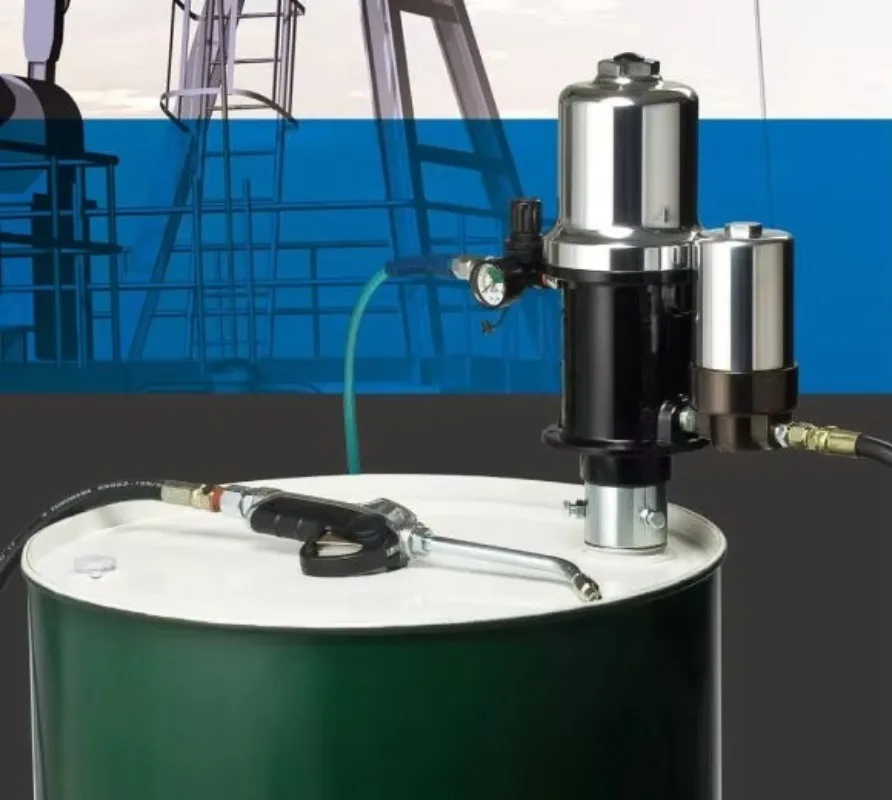 HV104 Pneumatic Dual Column Pressurized High Flow Grease Pump 200L Drum Pump Piston Pump for Marine Use