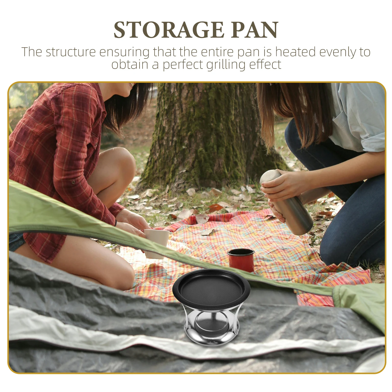 

Stainless Steel Chafer Pan Grilling Plate Buffet Warming Tray Hob Dish Versatile Server Camping Outdoor Picnic Easy Clean Heat