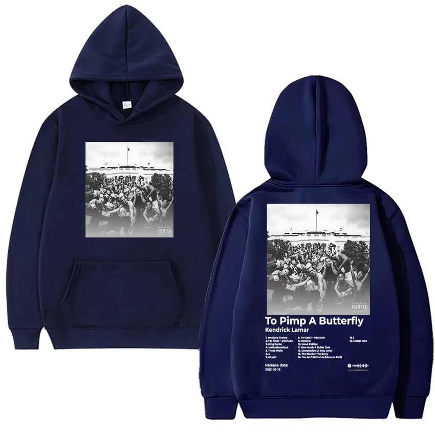 Hot Rapper Kendrick Lamar Album Poster Double Sided print Sweatshirt Men women vintage streetwear Hoodie Unisex  Fleece pullover