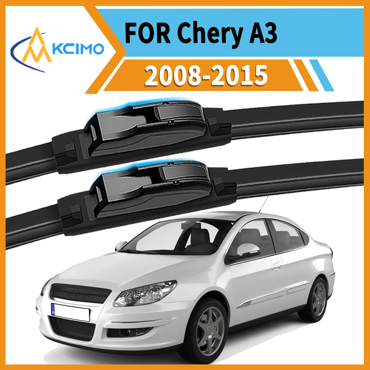 

2PCS High-Performance Wipers Designed for Chery A3 2008-2015 All-Weather Clarity Durable Frame Safe Driving Essential