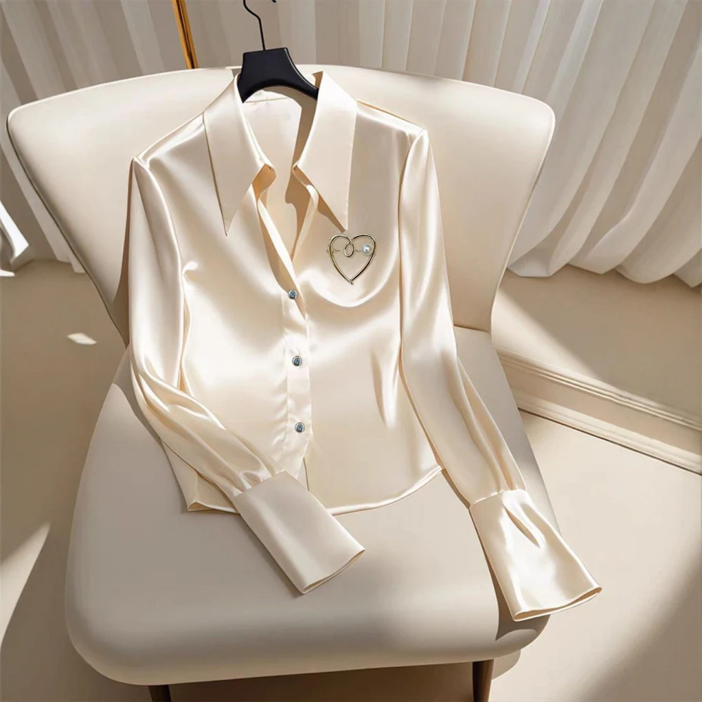 

Повседневная рубашка с круглым вырезом, весеннее платье, осень без украшения, модный женский топ, удобный повседневный стиль