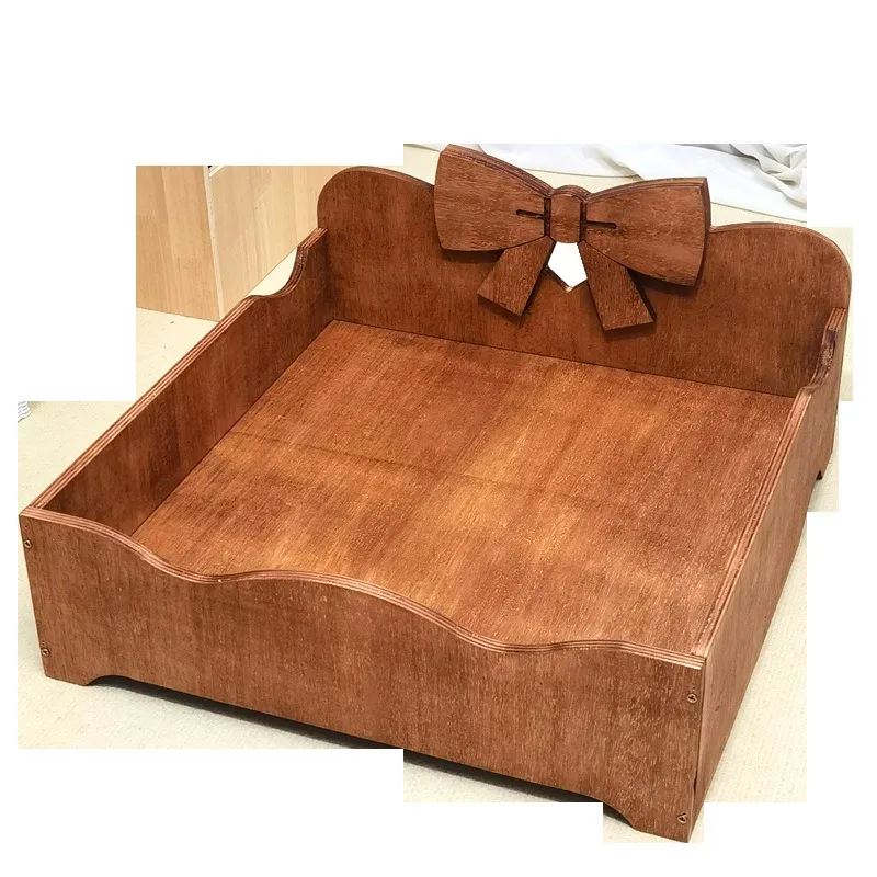 

Solid wood pet nest bow cat nest small dog Yorkshire teacup teddy kennel