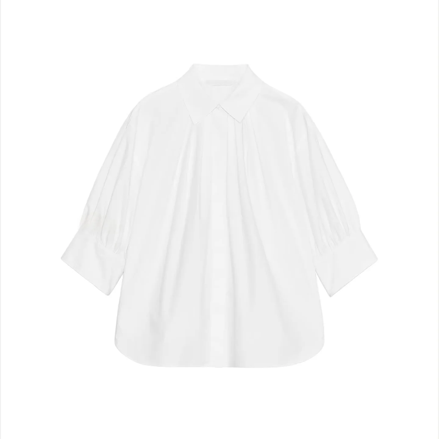 

Ele Commute Sle irt женский пышный све сложенный дизайн осень новое поступление Z бренд Long Sve повседневная мода