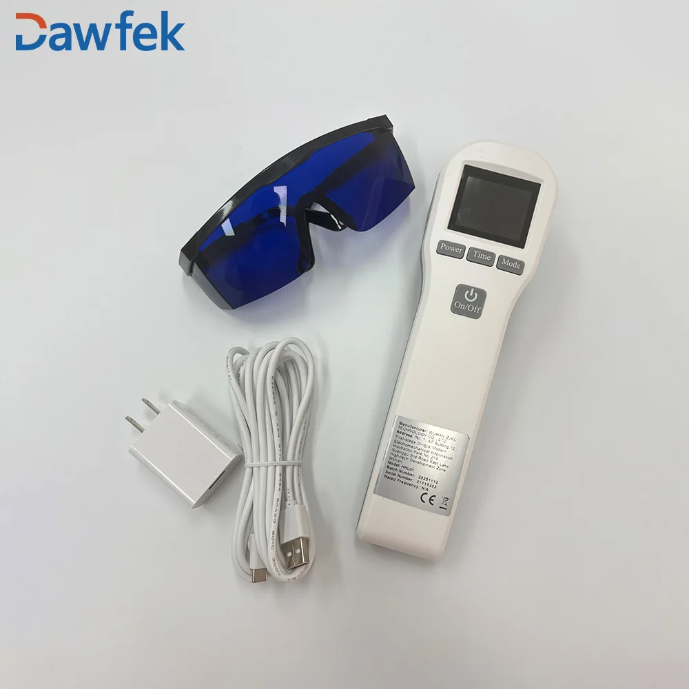 Dawfek 880mW Therapeutic Cold Laser LLLT Device 650nm 808nm Dual Wavelength Red Near Infrared for Muscle Soreness Wound Healing