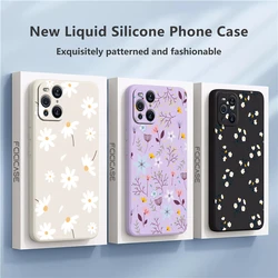 Daisy Flowers Soft Case For OPPO Find X3 X2 Pro X5 X3 Lite X3 NEO F19 F11 F17 Pattern Liquid Shockproof Cover