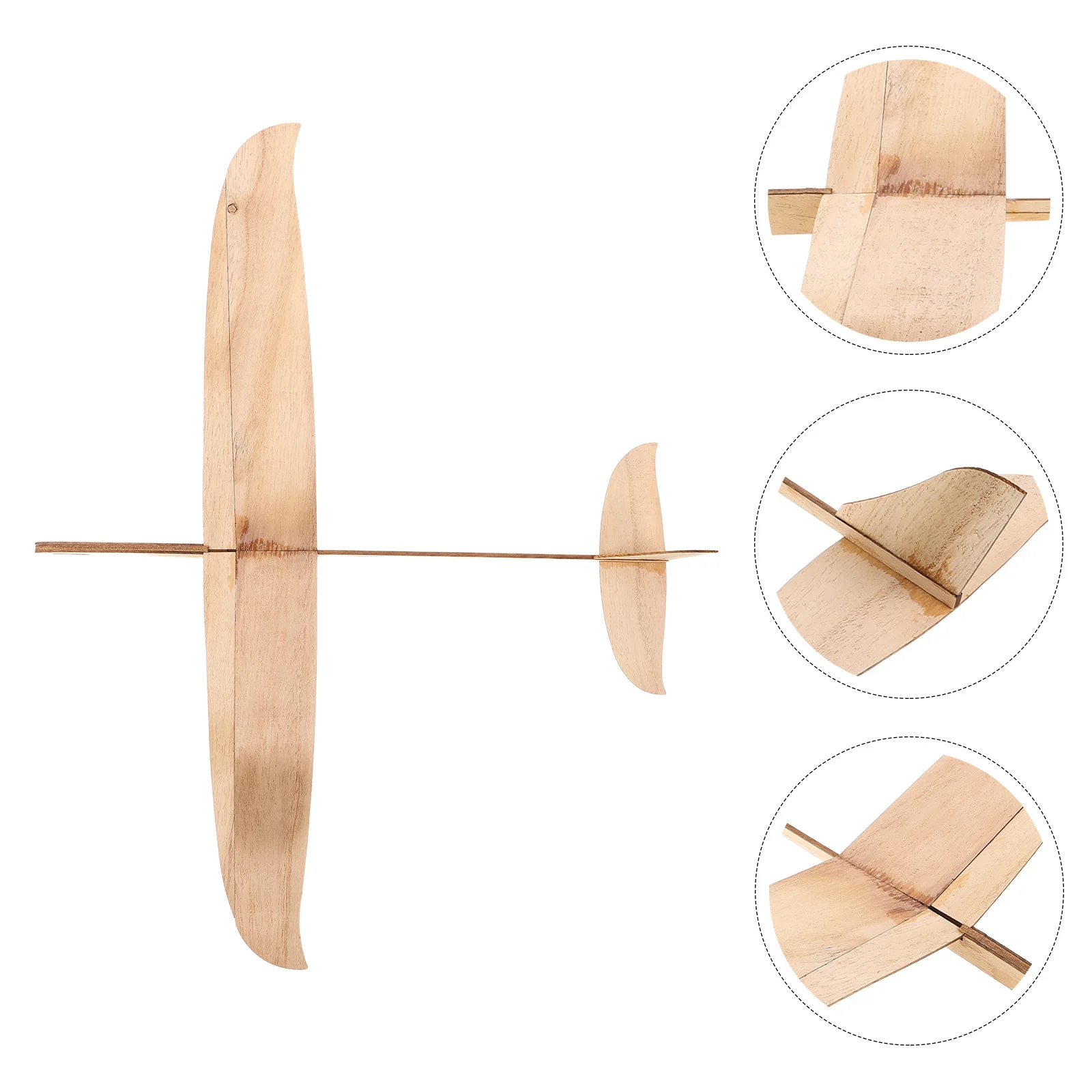 

2pcs Wooden Airplane For Kids Diy Wood Plane Kit Unfinished Glider Safe Solid Wood Paintable Craft Throwing Glider Outdoor