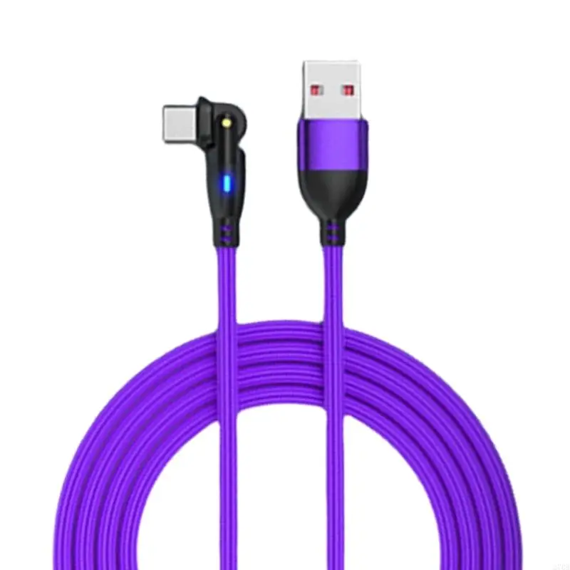 270B USB C สายชาร์จพร้อมขั้วต่อ 180 องศาสำหรับหูฟังคอนโซลเกม