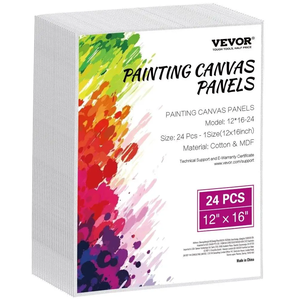 

24-Pack Blank Canvas Boards 12x16 Inch for painting Set