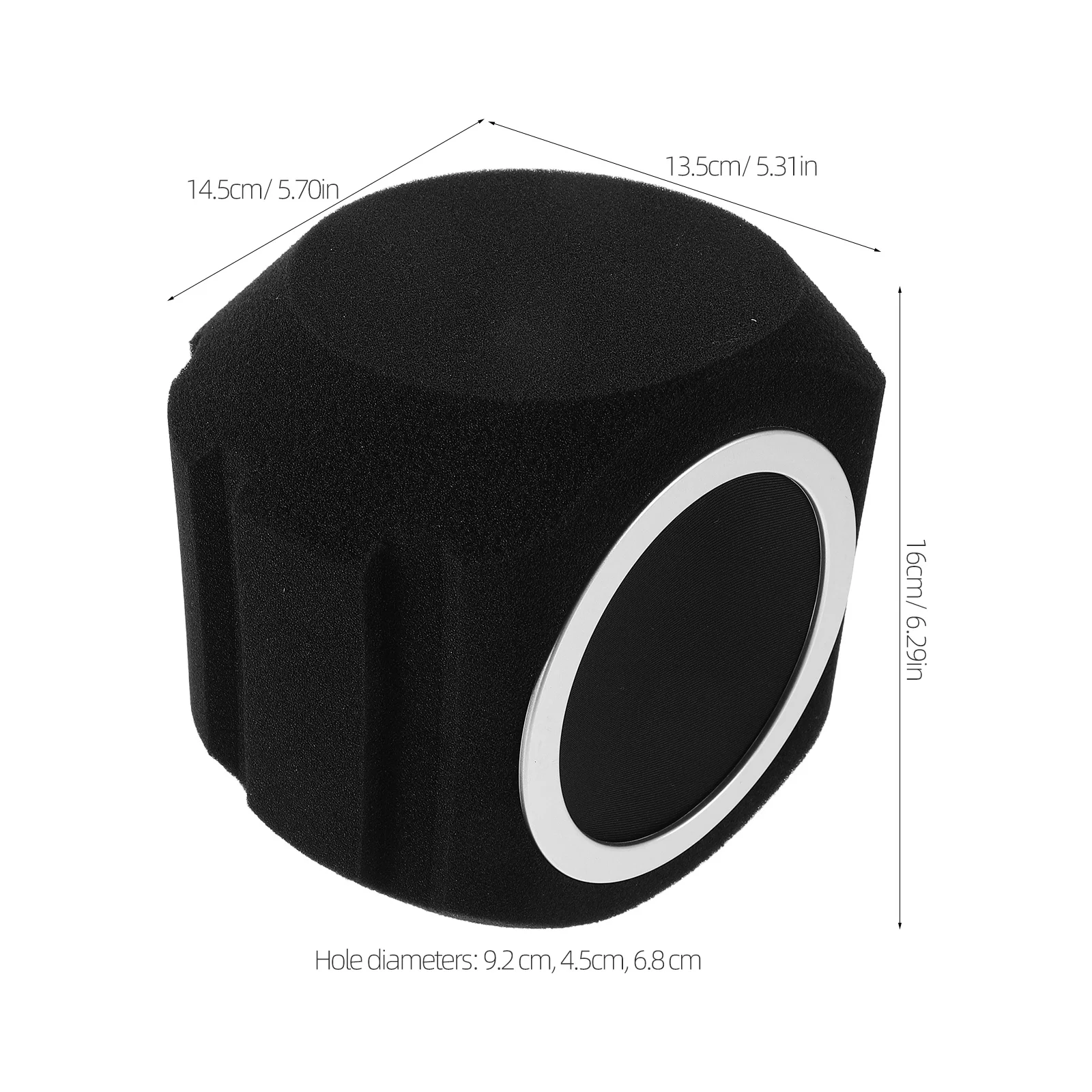 Microphone Isolation Shield Portable Compact Design for Clear High Fidelity Audio Output Recording Broadcasting Ktv