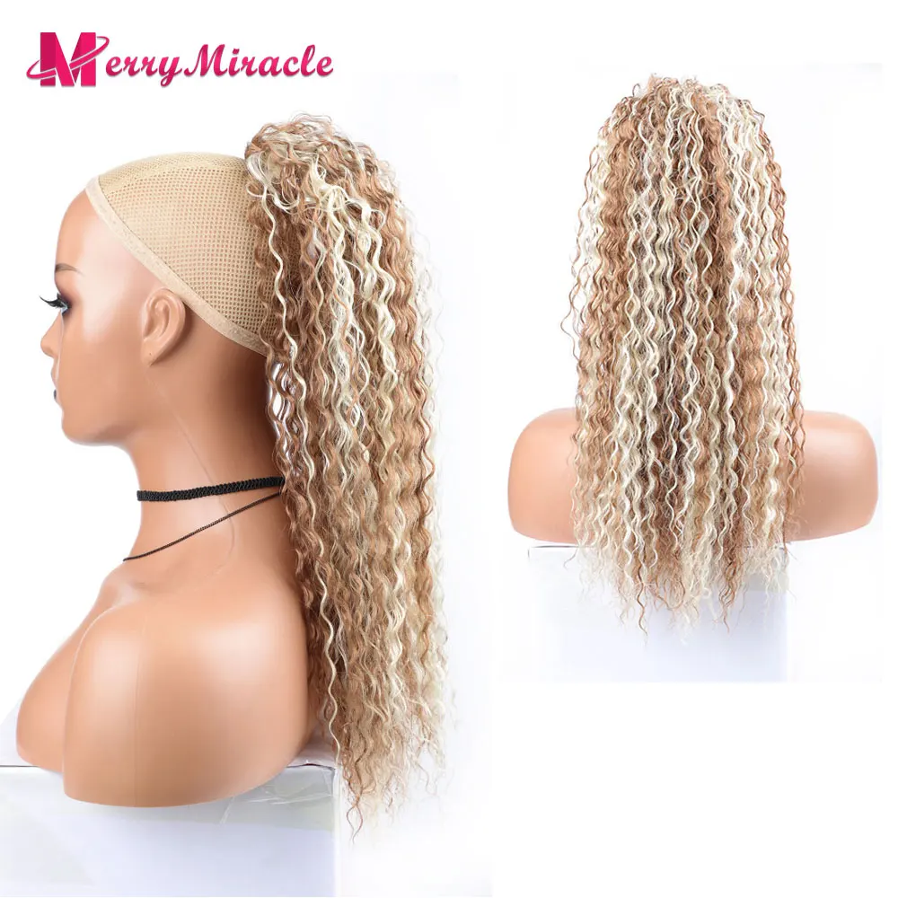 

Synthetic Long Braid Curly Ponytail Extension Synthetic Drawstring Ponytail Clip-In Hair Extension For Women Natural Looking