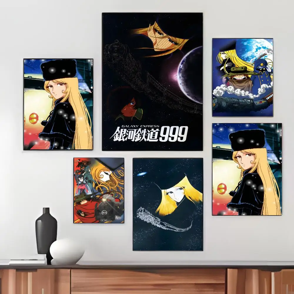 Space Opera G-Galaxy Express999 Poster Pegatina artistica HD autoadhesiva impermeable para salon dormitorio