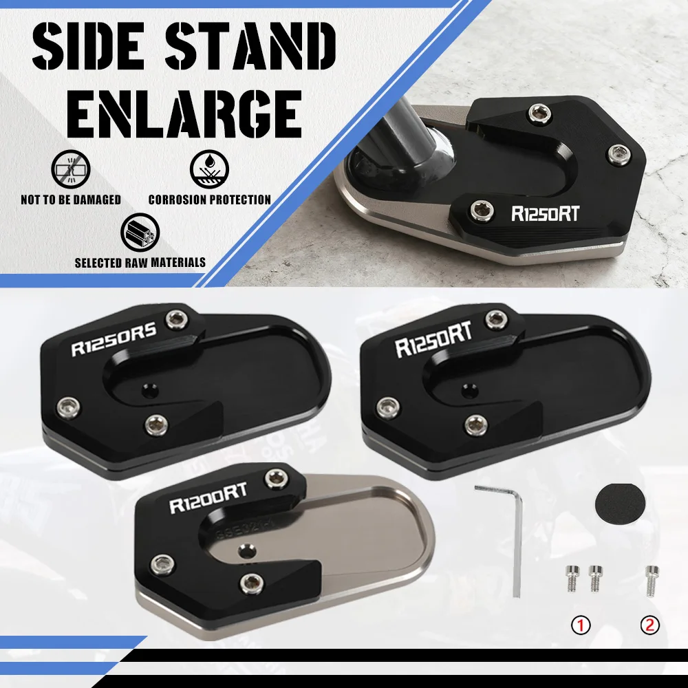 

R1250RT Motorcycle Foot Side Stand Enlarger Plate Pad For BMW R1250RS R 1250 R1250 RS RT 1250RS 1250RT 2019 2020 2021 2022 2023