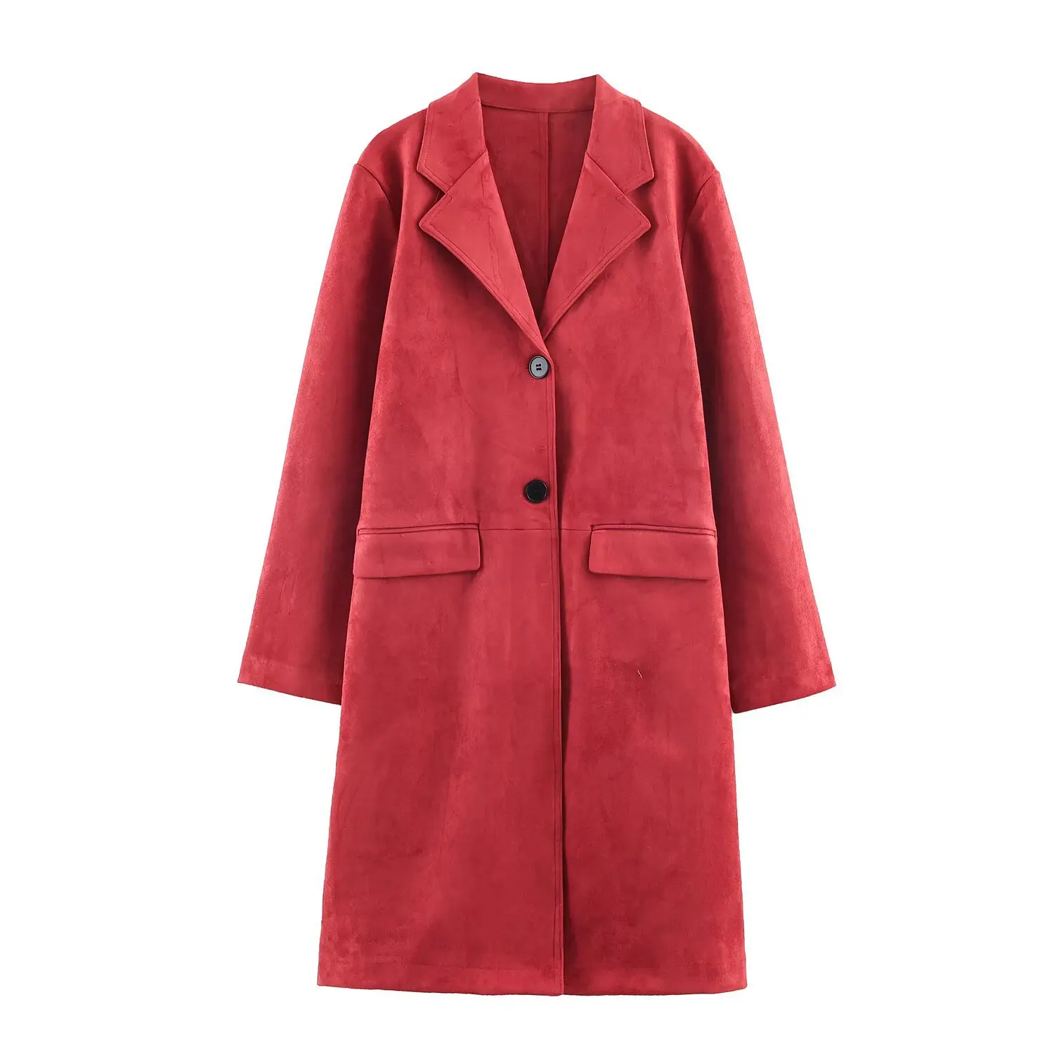 Women's Fashionable Suede Effect Coat   3M4K
