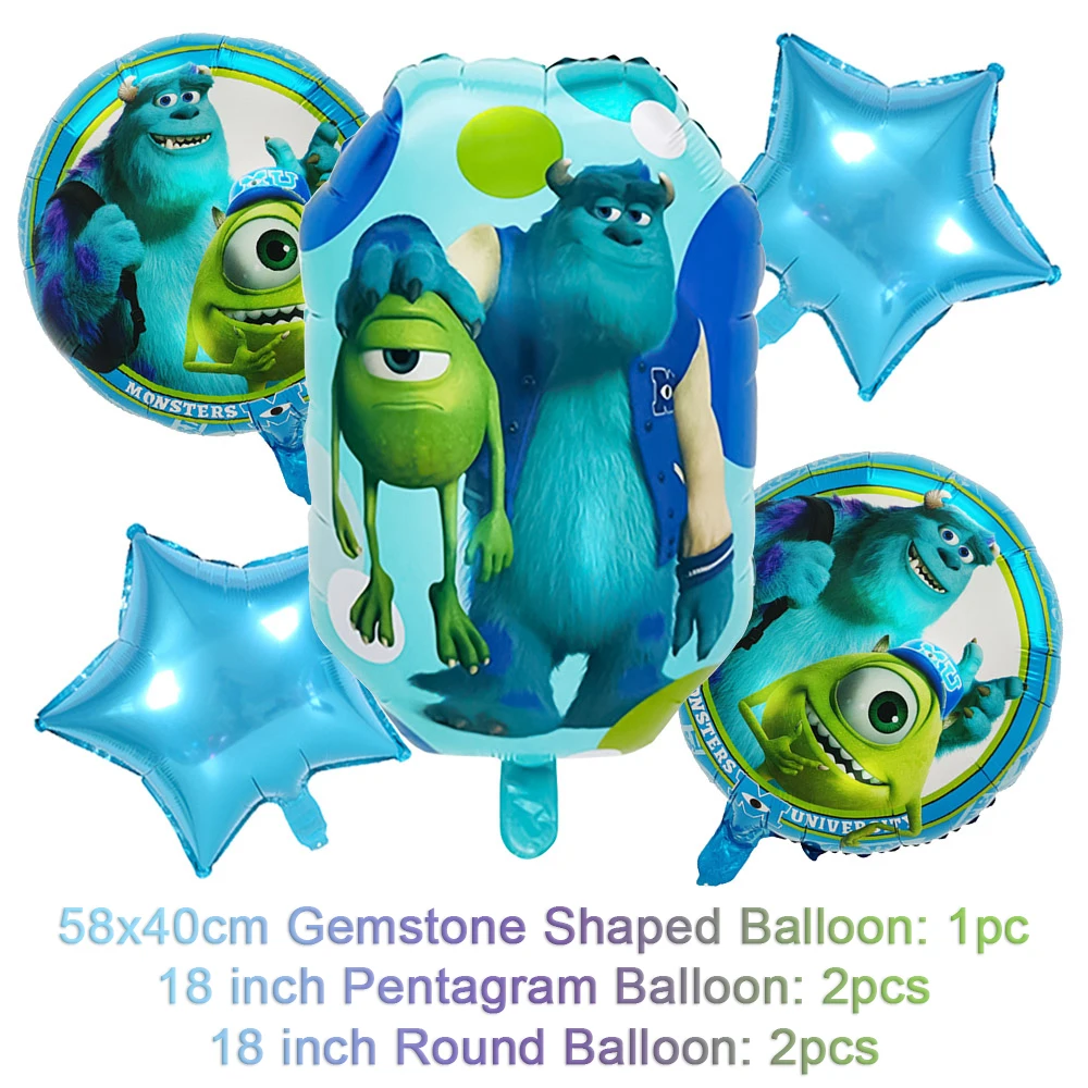 Monsters University Monsters, Inc. Birthday Party Decoration Number Aluminum Foil Latex Balloon Baby Shower Photography Pprops