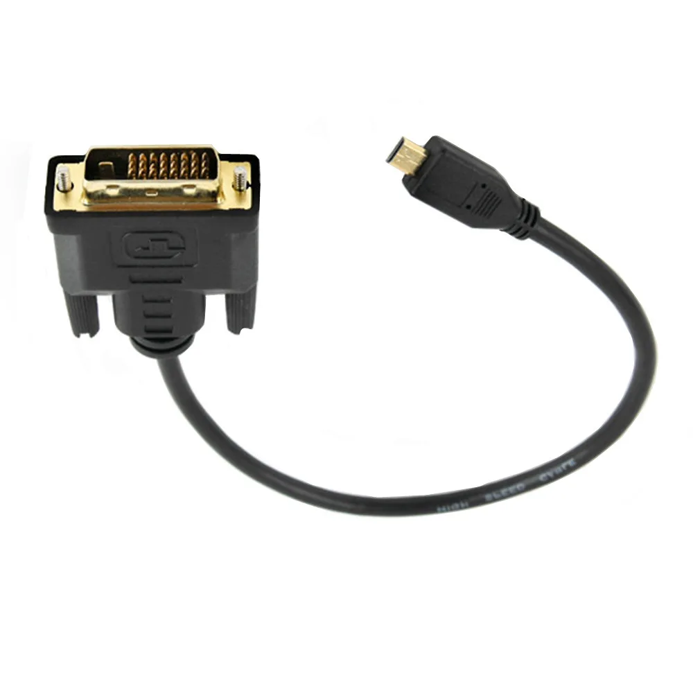 1M 1.8m Micro HDTV Micro HDMI HD do DVI DVI-D 24 + 1 24 + 5 Adapter DVI kable 3D 1080p do Monitor z tunerem TV LCD DVD HDTV XBOX PS3