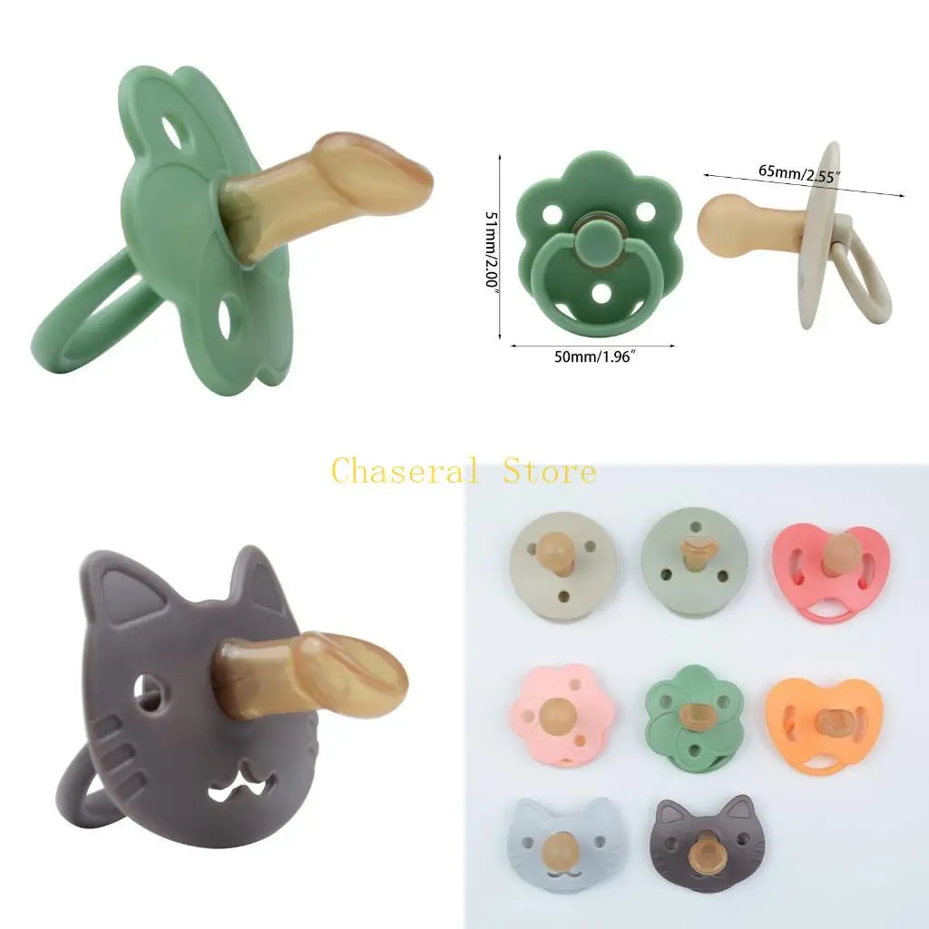 

E7CE Baby Silicone Pacifier Flower Dummy Pacifiers Bibs