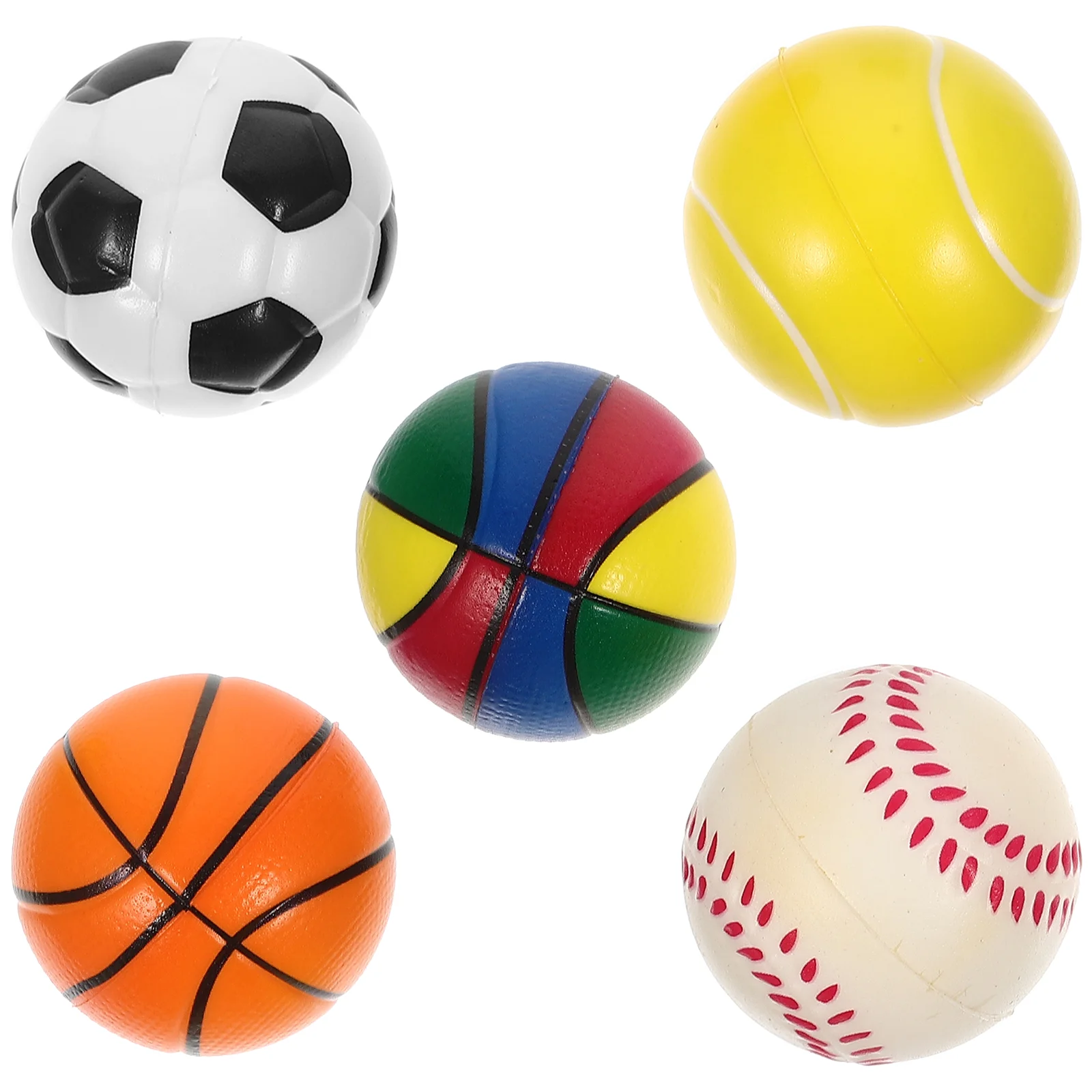 5 Pcs Bouncy Ball Mini Toys Basketball Party Supplies Stress 7 Inch Soccer Balls Sports Child