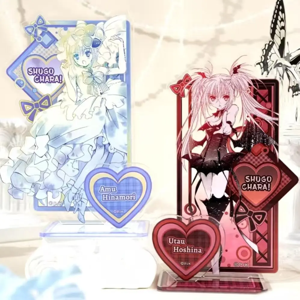 Shugo Chara Acrylic Stand Hinamori Amu Figure Tsukiyomi Ikuto Standee Display Anime Goods Collection Desk Decoration Ornament