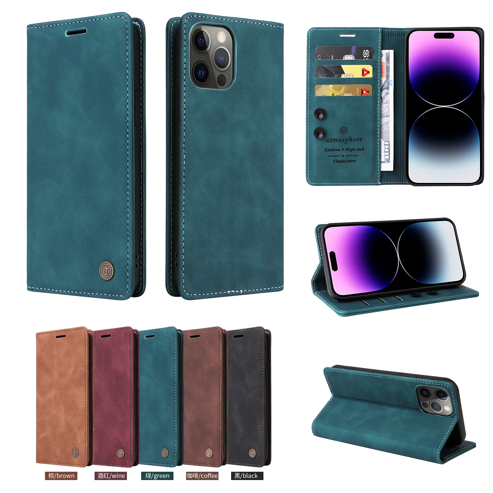 Pu Leather Wallet C…