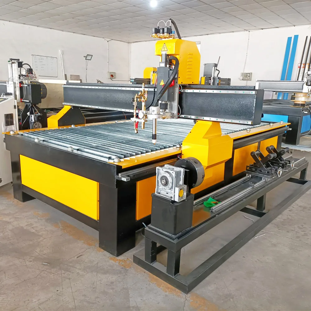 1300*2500mm good price metal plasma cnc cutter table for stainless steel 35MM steel pipe plasma cutting machine