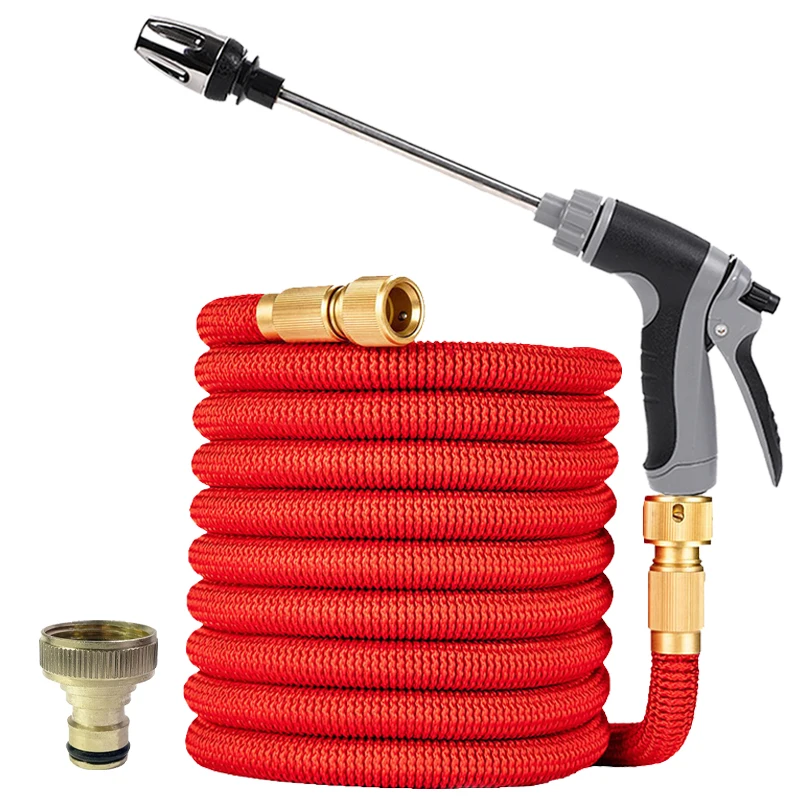 New Expandable Magic Garden  Hose High Pressure Car Wash Hose With Spray Long Pole Gun Set Outdoor Watering Irrigation Tool
