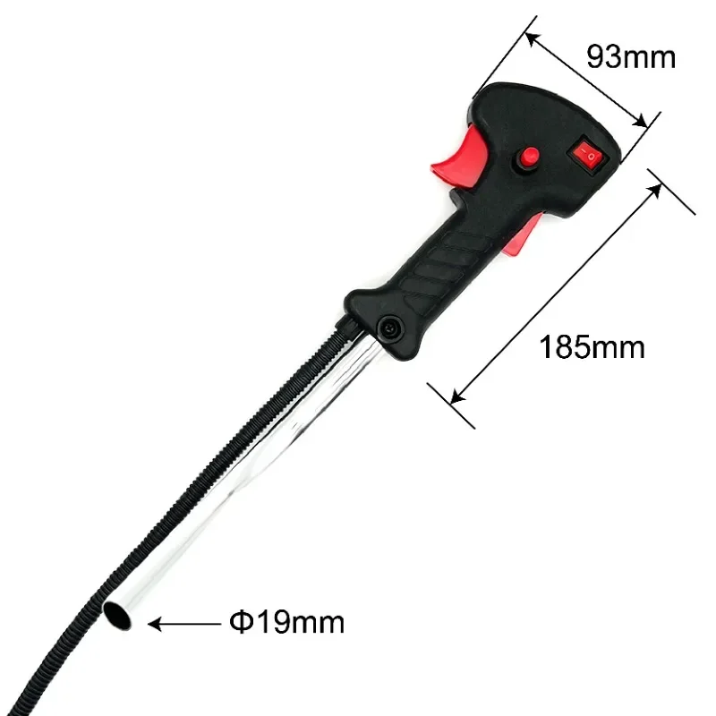 Manual Right Handle with Throttle Switch Assembly for Gasoline Brush Cutter Grass Trimmer