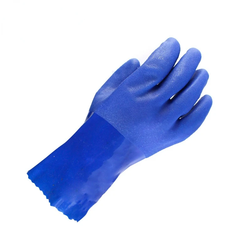 1 Pair Blue Oil Resistant Safety Work Gloves Chemical Resistant Gauntlet Oil Resistant Protection Sportswear Accessories