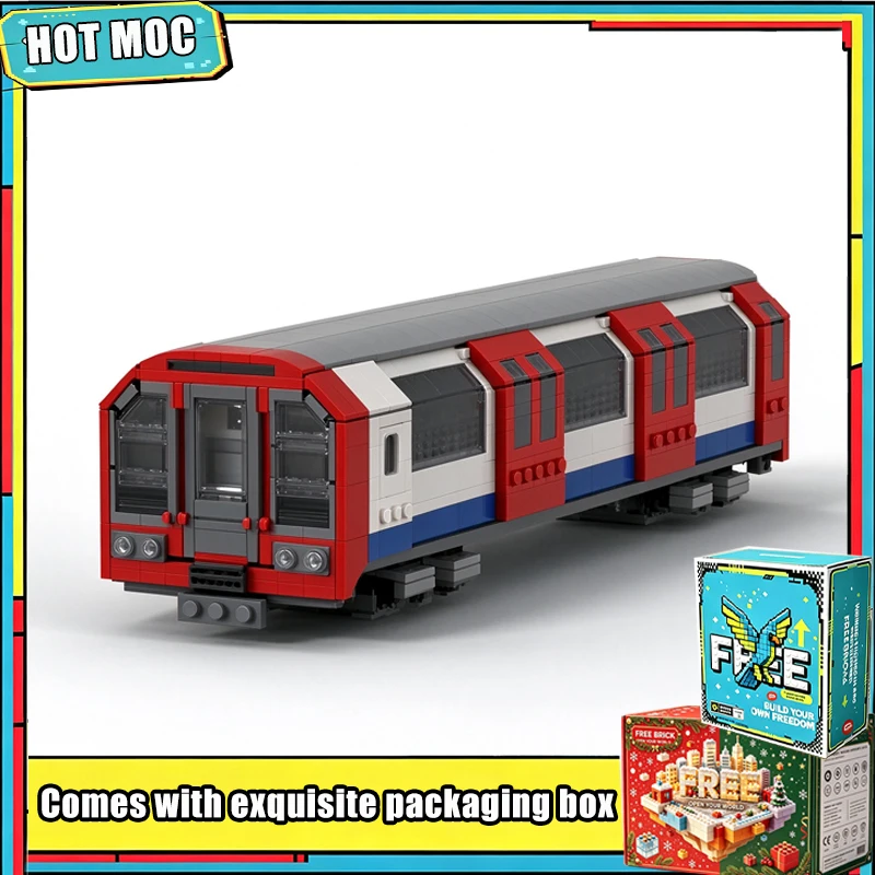 1155PCS City Subway Metro Train Model MOC Building Blocks Set DIY Assembly Commuter Railway Vehicle Educational Creative Gifts