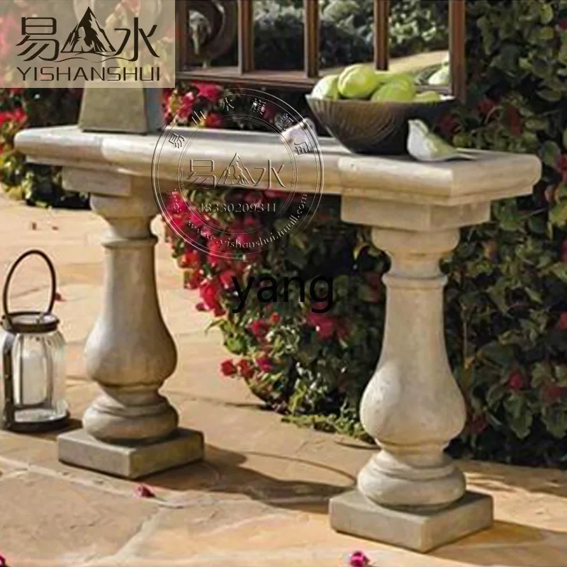 LH Bonsai Base Flower Stand New Chinese Style Courtyard Decoration Pebble Stone Table