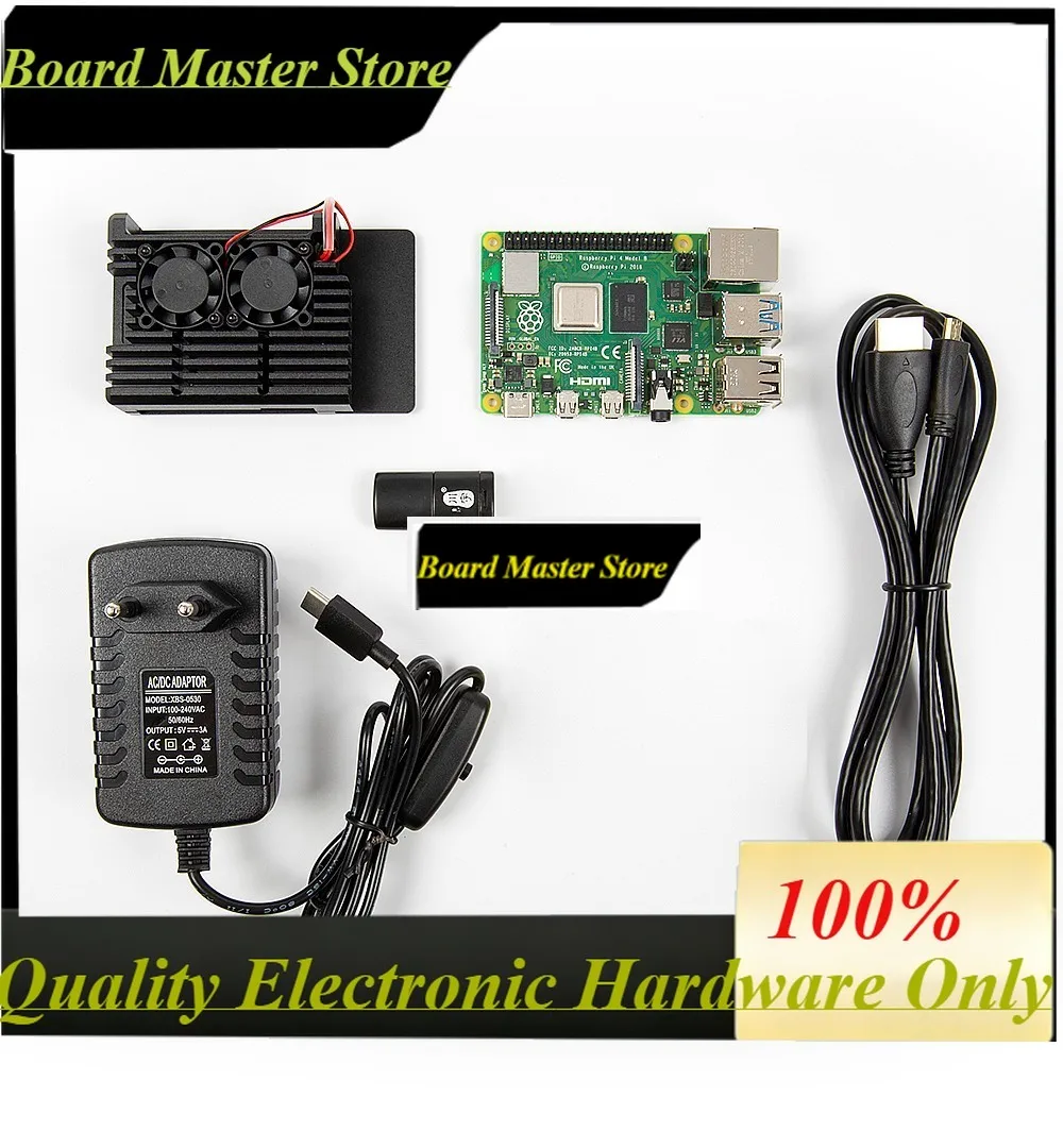BoaMasMRaspberry Pi 4 Model B Starter Kit 4GB RAM Development Board WiFi Bluetooth