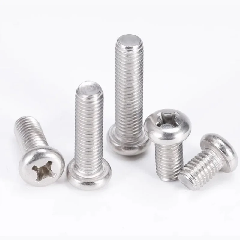 Śruba maszynowa z łbem walcowym z gniazdem krzyżowym Phillips M2 M2.5 M3 M3.5 M4 M5 M6 M8 M10 ze stali nierdzewnej 304, śruba samogwintująca z gniazdem krzyżowym Phillips PM