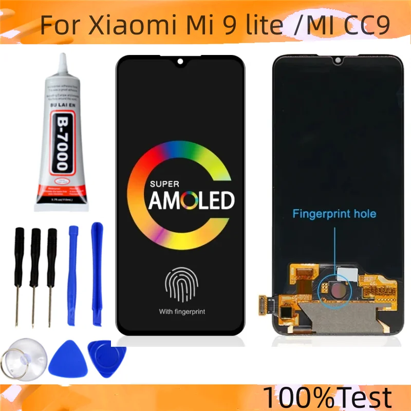 6.39 inch MiCC9 LCD For Xiaomi Mi 9 lite LCD Display Touch Screen Digitizer Assembly Parts For Xiaomi Mi CC9 Lcd