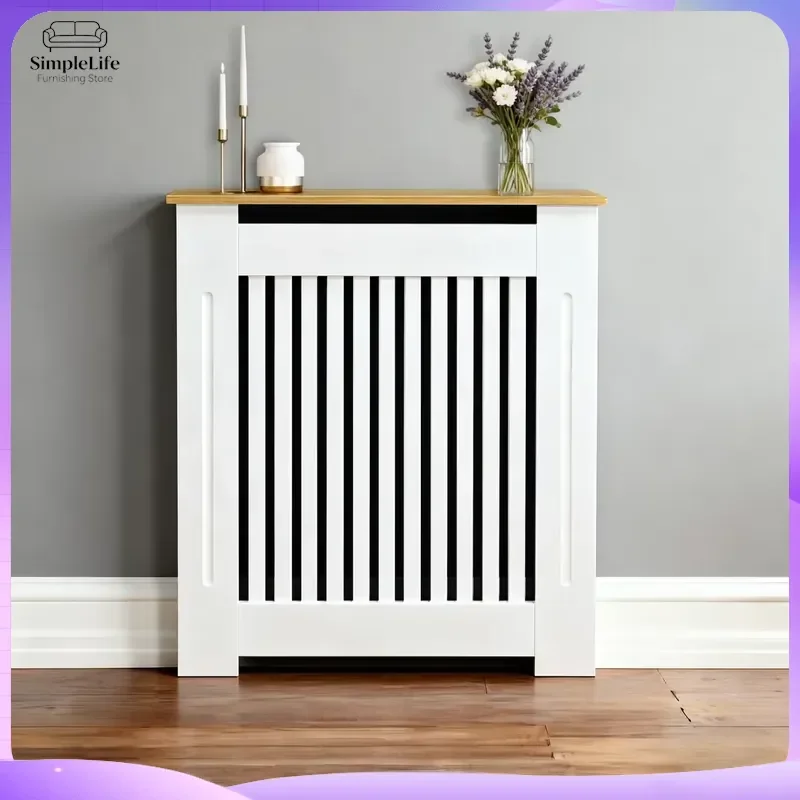 Large Modern Living Room Cabinet with Storage Shelves High Radiator Cover for Heater MDF Wood TV Stand Hallway Console Table