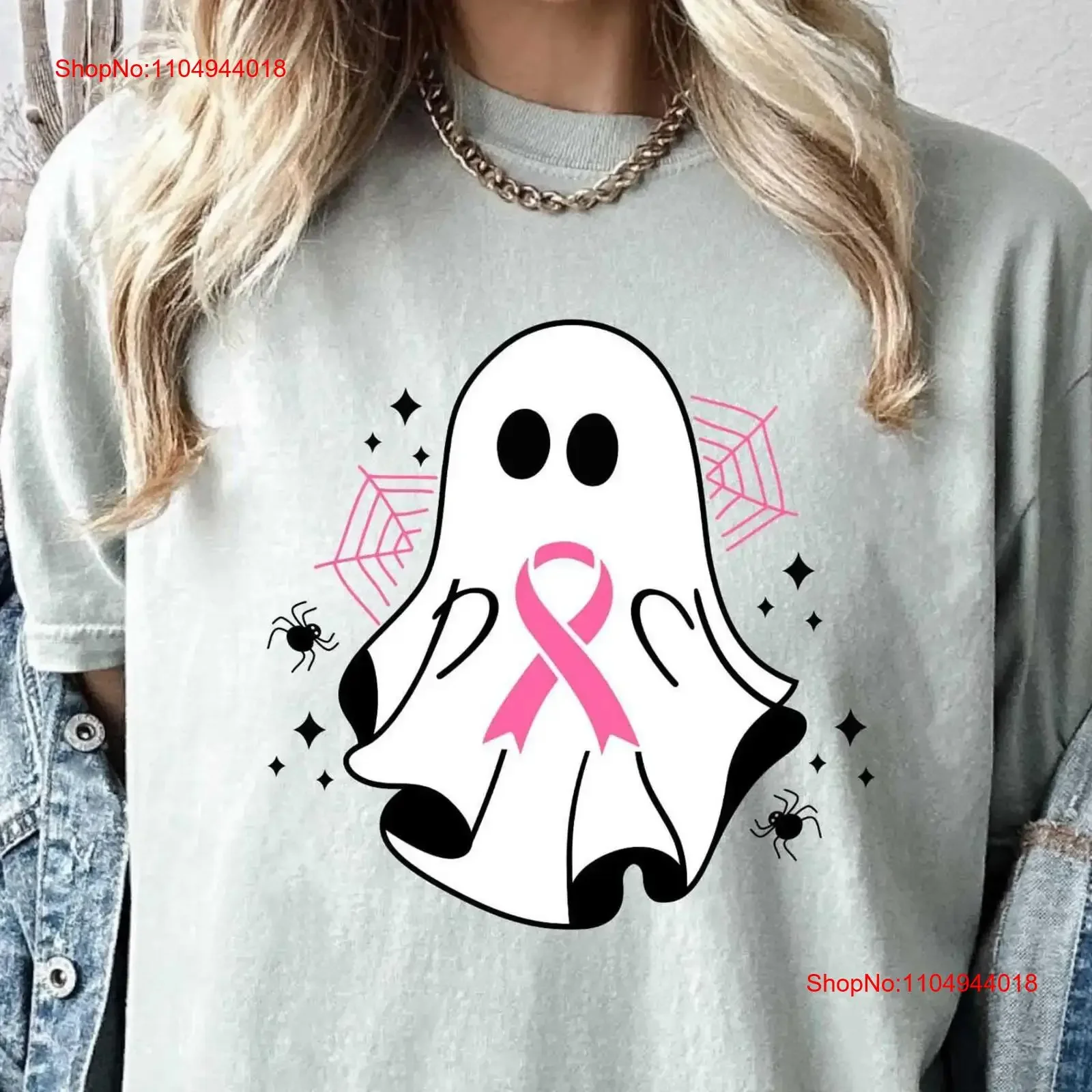 

Футболка Cancer Boo, грудь, жуткий призрак, розовая лента, Хэллоуин, винтажная, стираная, удобная, дышащая, универсальная, слегка, унисекс
