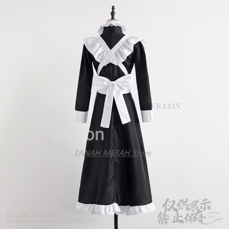 Anime Alien Stage Cosplay Mizi Costume  Black White Maid Dress Lolita Wigs For Halloween Christmas Women Role Play Customized