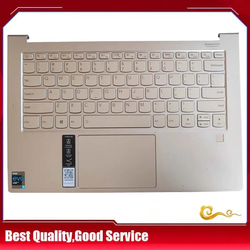 YUEBEISHENG              New/org For Lenovo YOGA 9 14ITL5 Yoga 9-14ITL5 palmrest US keyboard touchpad,Golden