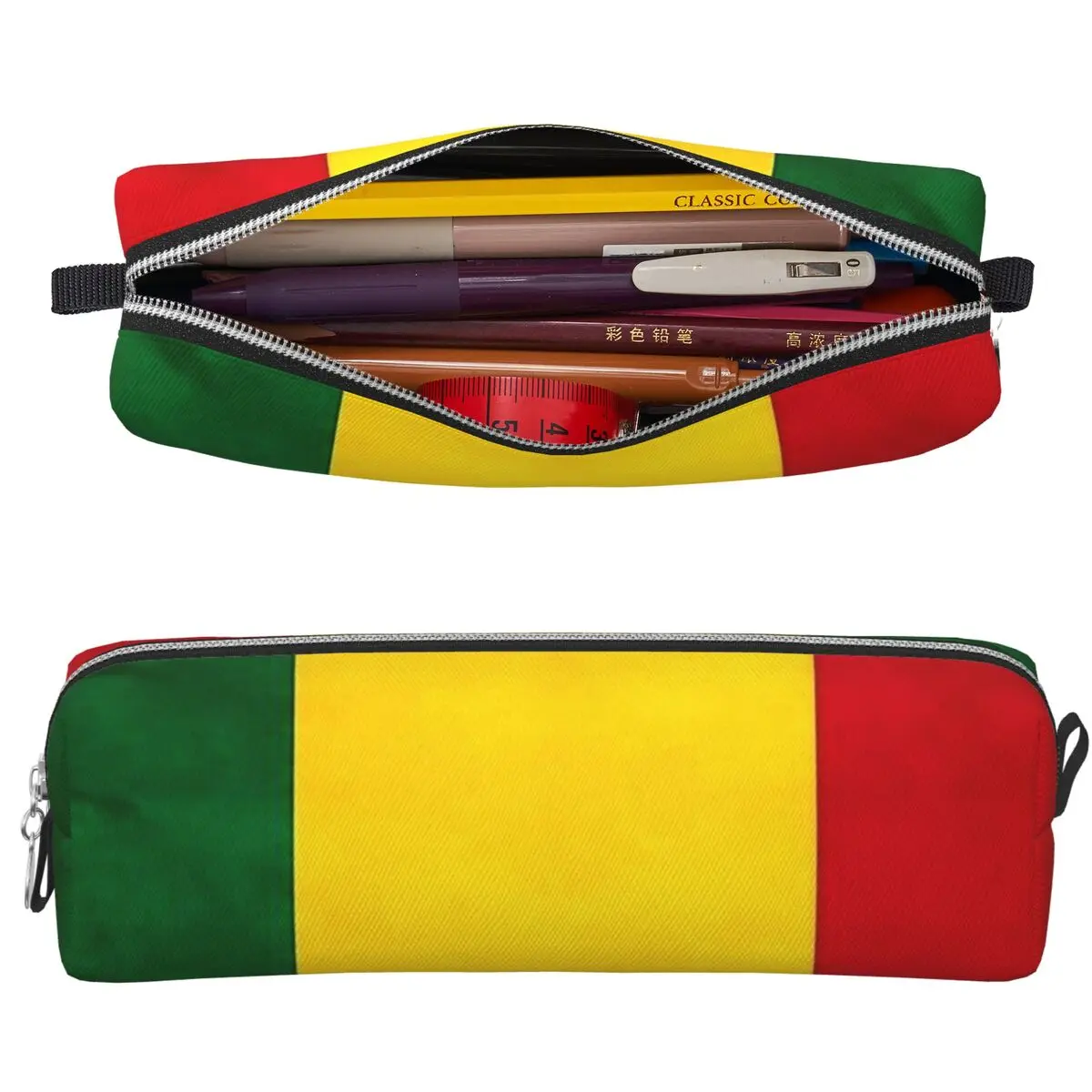 Jamaican Reggae Rasta Lion Jamaica Flag Pencil Cases Big Capacity Pen Bags Pen Box For Gift Stationery Pencil Pouch Cosmetic bag