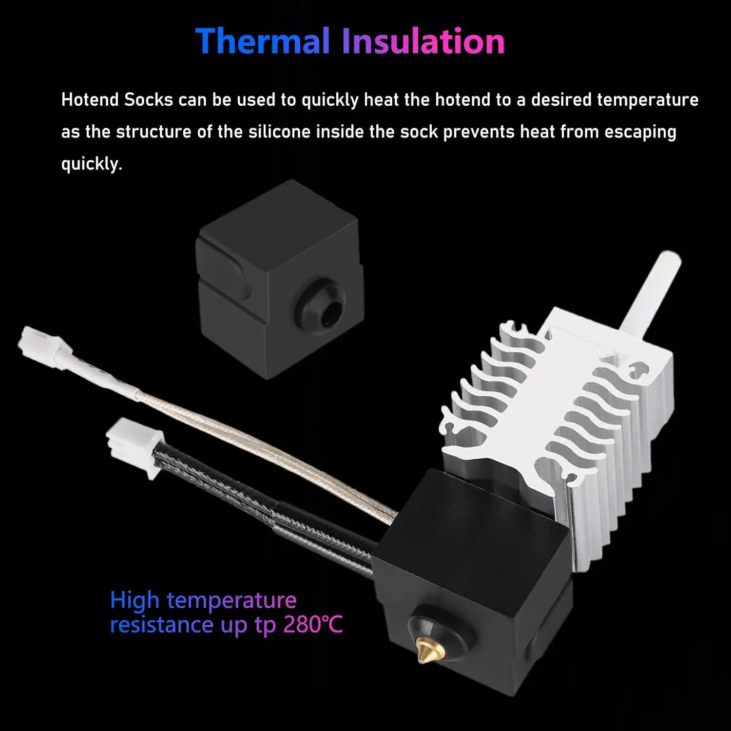 Creality Ender 3 V3 SE Nozzle Kit, High-Temperature Resistance Extruder Nozzles with Silicone Cover for Ender 5 S1/Ender 7