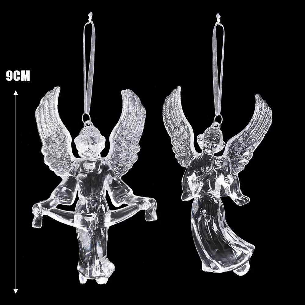 24/2 stücke Kristall Klar Schneeflocke Weihnachten Baum Anhänger Eiszapfen Dekorationen Für Urlaub Winter Party Transparent Hängen Ornament – Detail 15