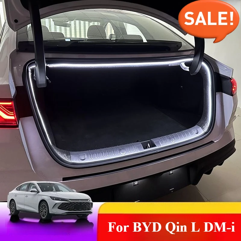 

Для BYD Qin L 2024 2025 световая полоса багажника, освещение задней двери, атмосферный свет, модификация, аксессуары
