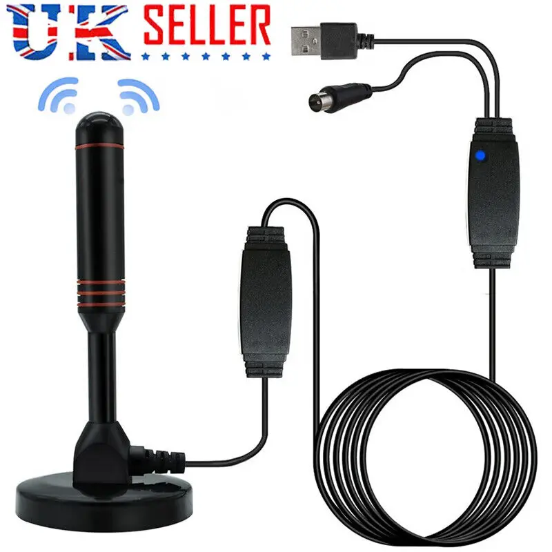 UK Best Portable TV Antenna Indoor Outdoor Digital HD Freeview Aerial Ariel