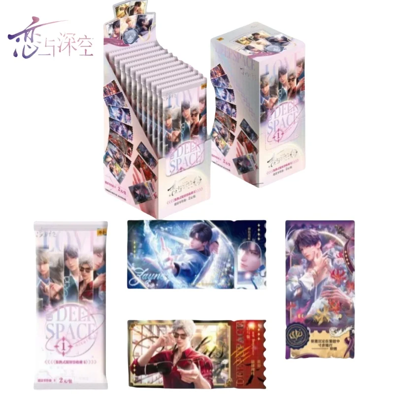 

Game Love and Deepspace Holographic Laser Ticket Stubs Caleb Sylus Zayne Xavier Characters Art Bookmark Original Box