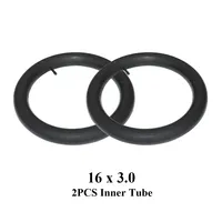 2pcs 16x3.0 Inner Tube Straight Valve Butyl Rubber 16Inch Tire Fits for Electric bicycle (e-bikes) Kid Bikes Scooters