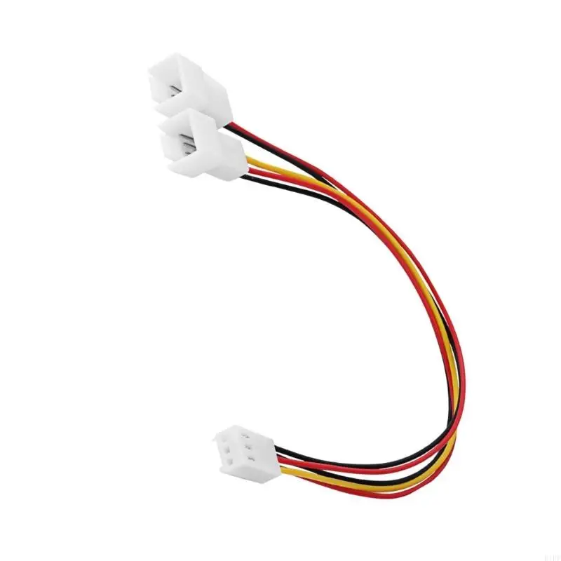 E1PF Two Output 3Pin Fan Extension Cable For Motherboards Enhances Cooling Solution for Gaming and Creative Professional